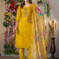 Lorenvalley Fashion Mustrad Roman Silk Multi Embroidery Thread With Hand Work Kurta Pant Dupatta | Swadesiicart