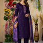 Lorenvalley Fashion Purple Roman Silk Multi Embroidery Thread With Hand Work Kurta Pant Dupatta - Swadesiicart