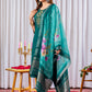 Lorenvalley Fashion Green Viscose Silk Embroidery Thread With Hand Work Kurta Pant Dupatta - Swadesiicart