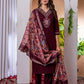 Lorenvalley Fashion Wine Marina Viscose Silk Embroidery Thread With Hand Work Kurta Pant Dupatta - Swadesiicart