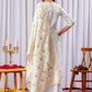 Lorenvalley Fashion White Mango Silk Multi Embroidery Thread,With Hand Work Kurta Palazzo Dupatta | Swadesiicart