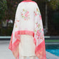 Lorenvalley Fashion White Viscose Silk Multi Embroidery Thread,With Hand Work Kurta Pant Dupatta - Swadesiicart