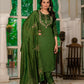 Lorenvalley Fashion Green Marina Silk Multi Embroidery Thread,With Hand Work Kurta Pant Dupatta - Swadesiicart