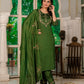 Lorenvalley Fashion Green Marina Silk Multi Embroidery Thread,With Hand Work Kurta Pant Dupatta - Swadesiicart