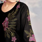 Lorenvalley Fashion Black Heavy Rayon Multi Embroidery Thread Work Co-Ords Set - Swadesiicart