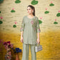 Lorenvalley Fashion Green Heavy Rayon Multi Embroidery Thread Work Co-Ords Set - Swadesiicart