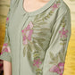 Lorenvalley Fashion Green Heavy Rayon Multi Embroidery Thread Work Co-Ords Set - Swadesiicart