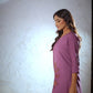 Lorenvalley Fashion Lavender Heavy Rayon Multi Embroidery Thread Work Co-Ords Set - Swadesiicart