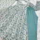 Lorenvalley Fashion Women Pure Orange Chiffon Floral Print Fully Flair Anarkali Kurta Pant With Dupatta Set - Skyblue | Swadesiicart