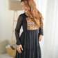 Lorenvalley Women Pure Soft Faux Georgette Leheriya Print Anarkali Gown - Black | Swadesiicart