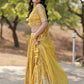 Lorenvalley Yellow Pure Viscose Jacquard with Embroidered Sequins work Lehenga Choli | Swadesiicart