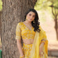 Lorenvalley Yellow Pure Viscose Jacquard with Embroidered Sequins work Lehenga Choli | Swadesiicart