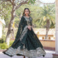 Lorenvalley Green Faux Blooming Georgette with Sequins Embroidered work Lehenga Choli | Swadesiicart