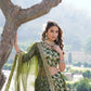 Lorenvalley Green Pure Viscose Jacquard with Embroidered Sequins work Lehenga Choli | Swadesiicart
