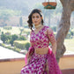Lorenvalley Magenta Pure Viscose Jacquard with Embroidered Sequins work Lehenga Choli | Swadesiicart
