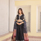 Lorenvalley Black Viscose Jacquard Lehenga Choli with Gajji silk Dupatta | Swadesiicart