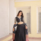 Lorenvalley Black Viscose Jacquard Lehenga Choli with Gajji silk Dupatta | Swadesiicart