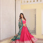 Lorenvalley Pink Viscose Jacquard Lehenga Choli with Gajji silk Dupatta | Swadesiicart