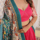 Lorenvalley Pink Viscose Jacquard Lehenga Choli with Gajji silk Dupatta | Swadesiicart