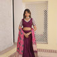 Lorenvalley Purple Viscose Jacquard Lehenga Choli with Gajji silk Dupatta | Swadesiicart