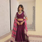 Lorenvalley Purple Viscose Jacquard Lehenga Choli with Gajji silk Dupatta | Swadesiicart