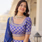 Lorenvalley Blue Pure Viscose Jacquard with Embroidered Sequins work Lehenga Choli | Swadesiicart