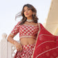 Lorenvalley Maroon Pure Viscose Jacquard with Embroidered Sequins work Lehenga Choli | Swadesiicart