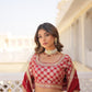 Lorenvalley Maroon Pure Viscose Jacquard with Embroidered Sequins work Lehenga Choli | Swadesiicart