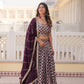 Lorenvalley Purple Pure Viscose Jacquard with Embroidered Sequins work Lehenga Choli | Swadesiicart