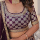 Lorenvalley Purple Pure Viscose Jacquard with Embroidered Sequins work Lehenga Choli | Swadesiicart