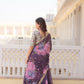 Lorenvalley Purple Russian Silk Digital Printed with Embroidered Sequins work Lehenga Choli | Swadesiicart