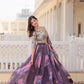 Lorenvalley Purple Russian Silk Digital Printed with Embroidered Sequins work Lehenga Choli | Swadesiicart