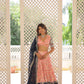Lorenvalley Peach Pure Viscose Jacquard with 2D Dyeing and Embroidered Sequins work Lehenga Choli | Swadesiicart