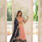 Lorenvalley Peach Pure Viscose Jacquard with 2D Dyeing and Embroidered Sequins work Lehenga Choli | Swadesiicart