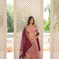 Lorenvalley Pink Pure Viscose Jacquard with 2D Dyeing and Embroidered Sequins work Lehenga Choli | Swadesiicart
