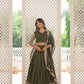 Lorenvalley Green Pure Viscose Jacquard with Double Zari work Lehenga Choli | Swadesiicart