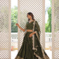Lorenvalley Green Pure Viscose Jacquard with Double Zari work Lehenga Choli | Swadesiicart