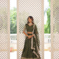 Lorenvalley Green Pure Viscose Jacquard with Double Zari work Lehenga Choli | Swadesiicart