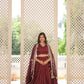Lorenvalley Maroon Pure Viscose Jacquard with Double Zari work Lehenga Choli | Swadesiicart