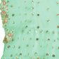 Lorenvalley Fashion Seagreen Butterfly Net Ruffle Saree with Fancy Sequene work & Blousec - Swadesiicart