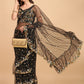 Lorenvalley Fashion Black Butterfly Net Ruffle Saree with Fancy Sequence work & Blouse - Swadesiicart
