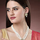 NVR Women's White & Gold-Polished Kundan & Pearl Jewellery Set - Swadesiicart