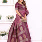 Aastha Fashion Magenta South Soft Silk Zari Weaving Saree
