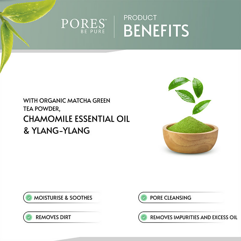 Pores Be Pure Matcha Green Tea Purifying Face Wash | Swadesiicart
