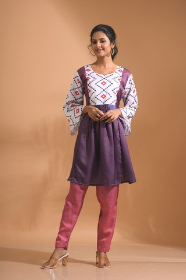 Morchari Co Ord Set With Hand Embroidery - Multi - Swadesiicart