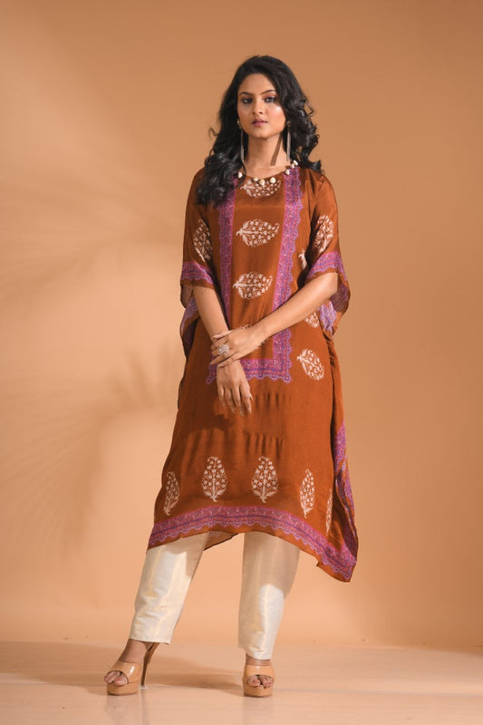 Morchari Co Ord Set With Hand Embroidery - Mustard - Swadesiicart