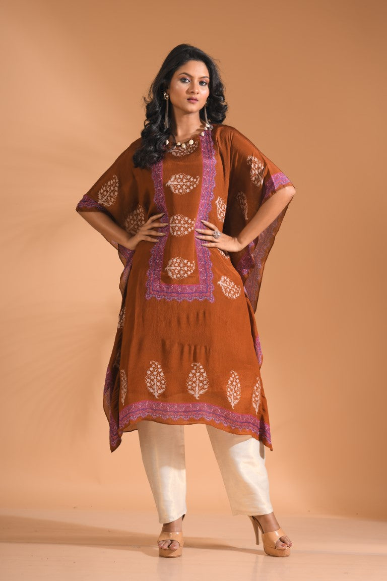 Morchari Co Ord Set With Hand Embroidery - Mustard - Swadesiicart