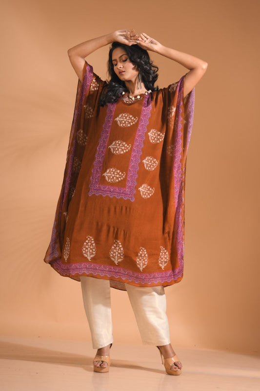 Morchari Co Ord Set With Hand Embroidery - Mustard - Swadesiicart
