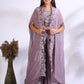 Morchari Top Palazzo With Jacket With Hand Embroidery - Purple - Swadesiicart