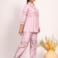 Morchari Co Ord Set With Hand Embroidery - Purple - Swadesiicart
